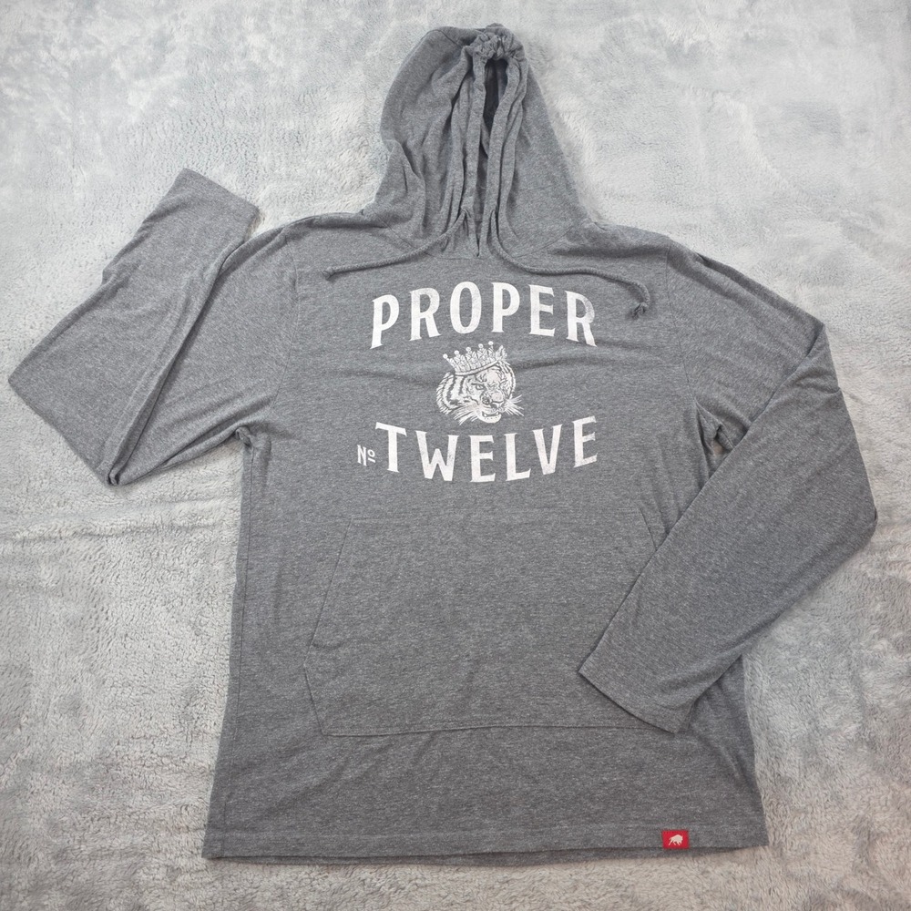 Proper No. Twelve Mens Large Gray Hoodie Conor McGregor Whiskey Graphic Sportiqe